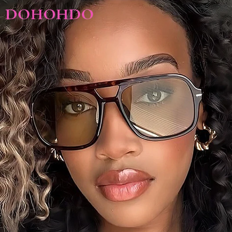 

Retro Brand Designer Pilot Rivets Double Bridge Women Sunglasses Big Classic Vintage Men Sunglass Driving Hiking Eyewear UV400