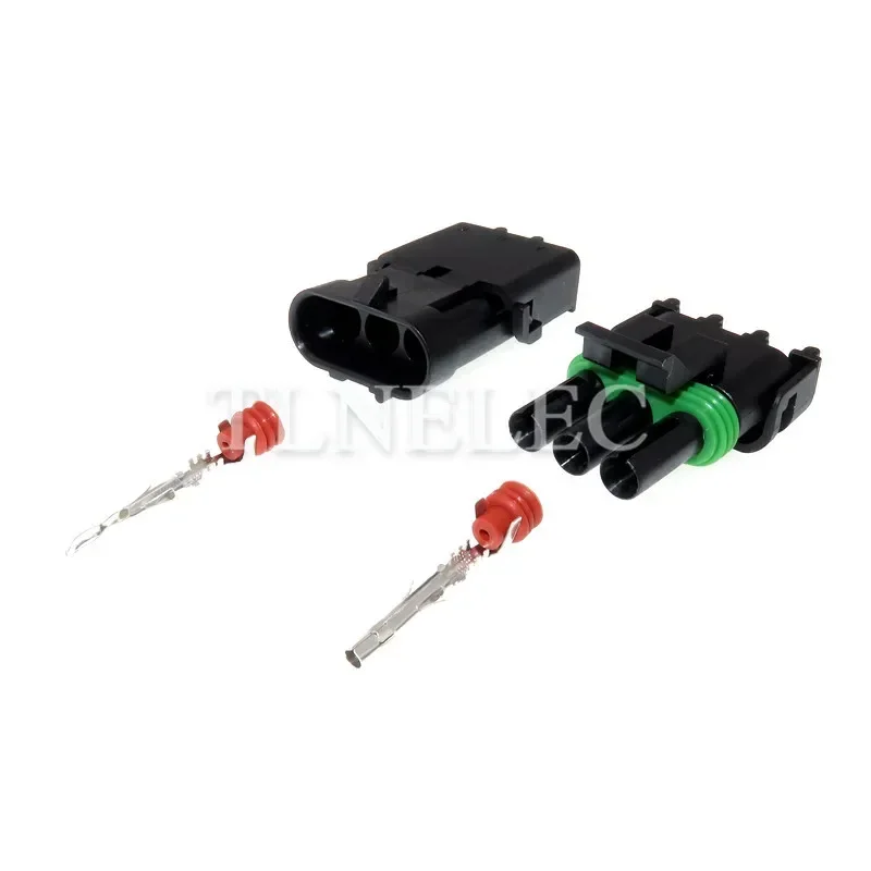 Weather Pack 3 Pin Way Male Female Waterproof Injector Automotive Connector 12020827 12020829