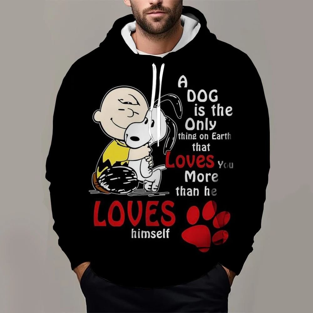 2024 Hot sale Snoopy 3D Printed Boys and Girls Spring and Autumn New Fashion Hoodies men’ s Adult Street Leisure pullover