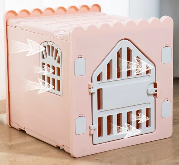 Disassemble Plastic Durable Waterproof weatherproof Kennel Pet small Dog Cat room House cage