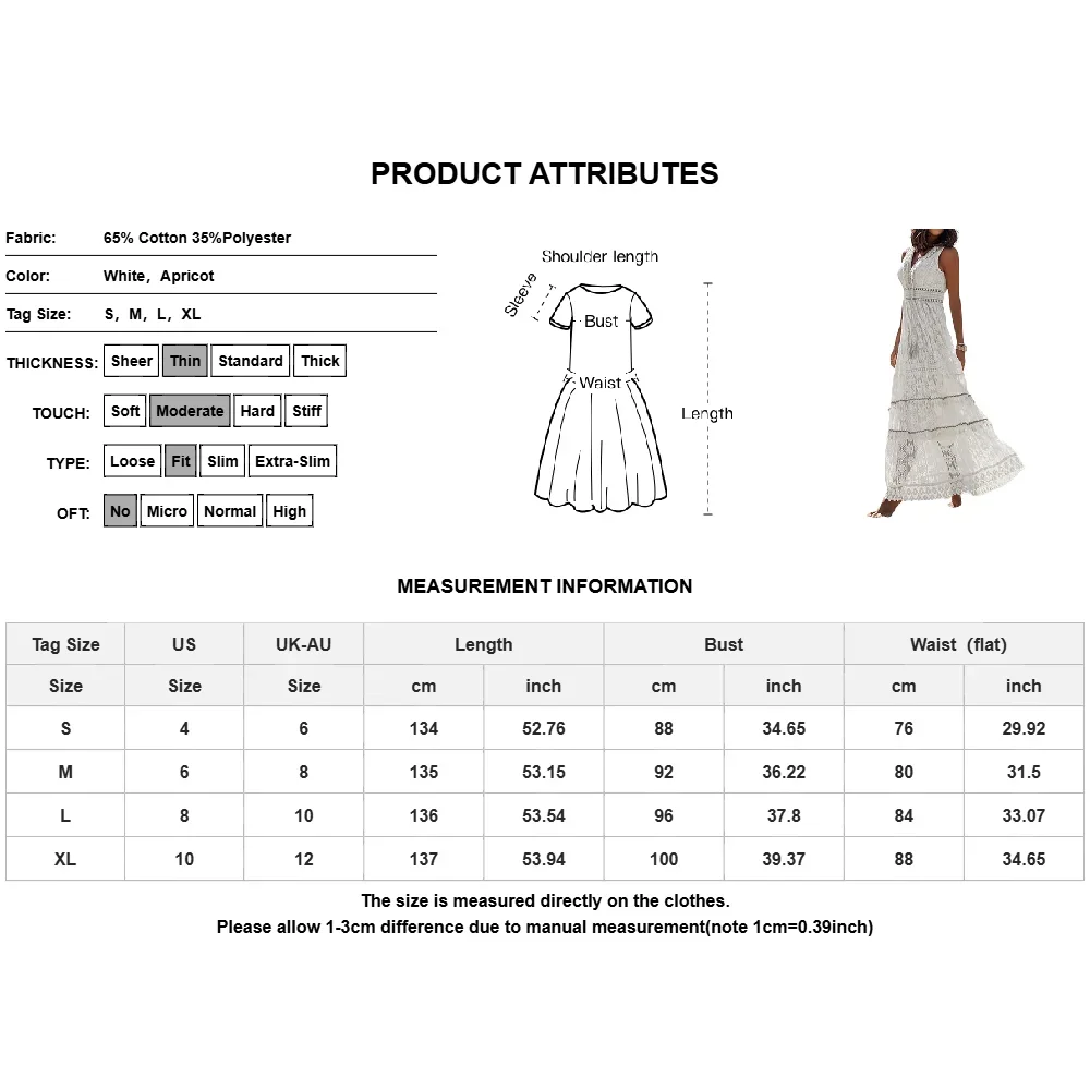 女性用 ボヘミアン レース V ネック フリンジ ノースリーブ タンク ベスト マキシ ロング ドレス 夏 レディース カジュアル ホリデー ビーチ 休暇 サンドレス S-XL