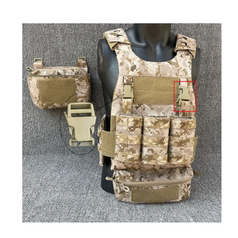 Tactical Hunting Vest V5/FCSK Special Panel Replaceable UTX Buckle 2.5cm Ribbon Adjustment Buckle POM Buckle