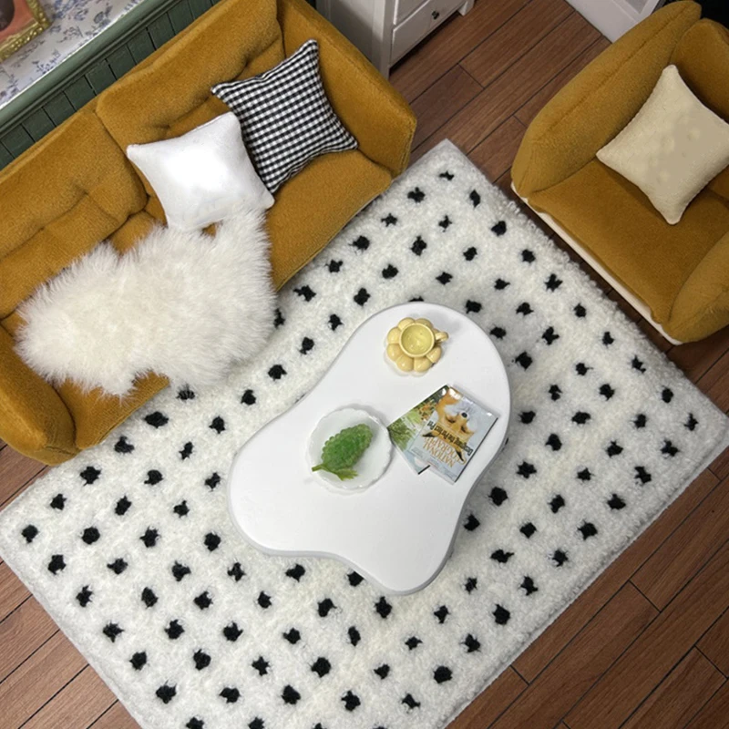 1/6 Puppenhaus Modell Möbel Zubehör Gewebter Teppich Großer Puppenhaus Teppich Bodenbelag Miniaturen Bjd Ob11 Blyth Lol Teppich