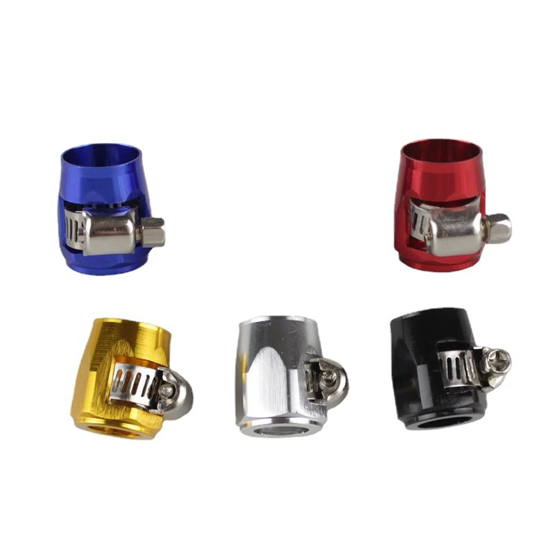 AN4 6 8 10 12 Oil Fuel Hose Clamp End Finisher HEX Finishers Aluminum Hose Connectors Hose Clamps