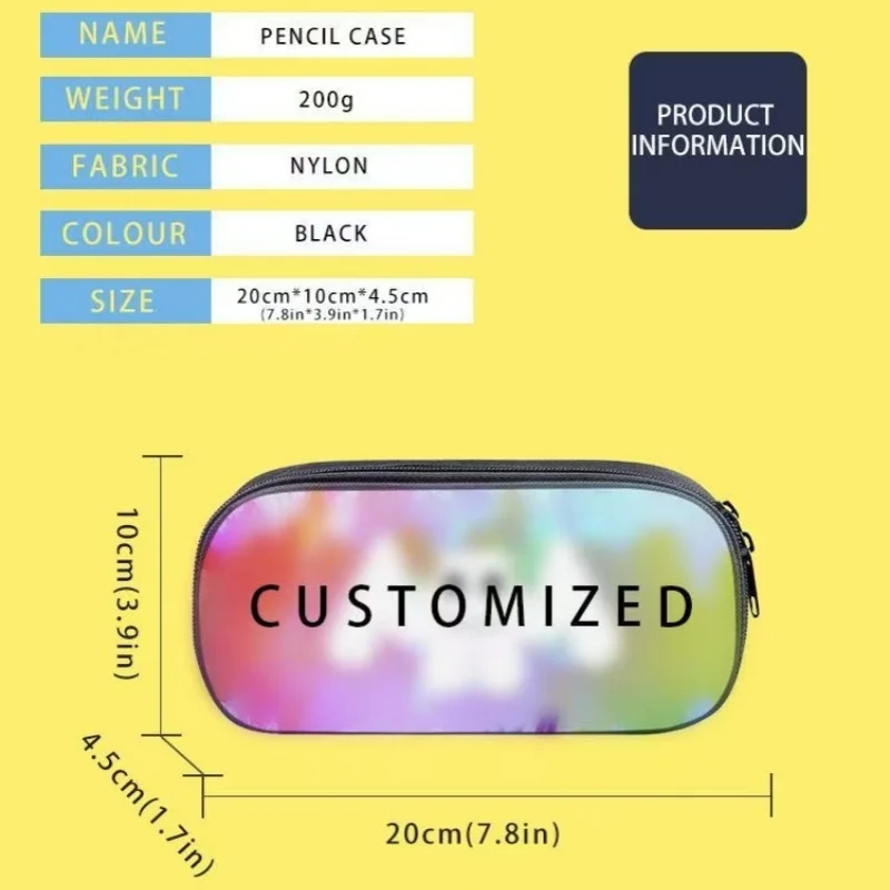 Eendelige etui 3D-geprinte briefpapier opbergtas Waterdichte penseelhouder met grote capaciteit Kerstcadeaus voor jongen/meisje