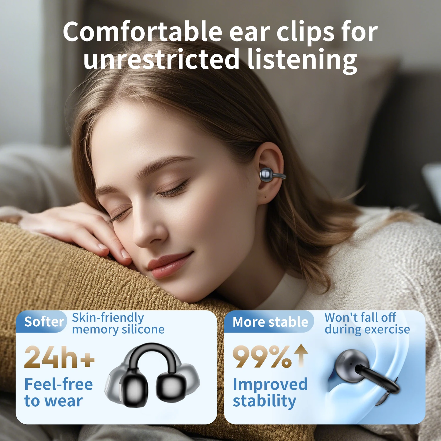 الأصلي الأذن كليب R9 سماعات بلوتوث شاشة ديجيتال سماعات ENC سماعات إلغاء الضوضاء سماعة رأس لاسلكية مع هيئة التصنيع العسكري