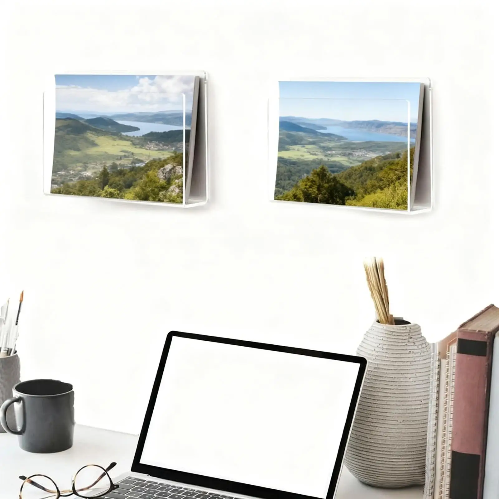 

Wall Mount File Holder Storage Organizer With Screws Wall Mounted File Holder Brochure Display Stand For Paper Mail Letter Book