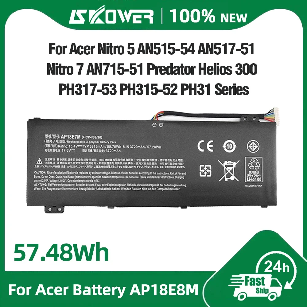 AP18E8M AP18E7M Battery for Acer Aspire A715-74G ConceptD 3/5/7 CN314-72 Nitro 5/7 AN515 AN715 Predator Helios 300 PH315 Swift X