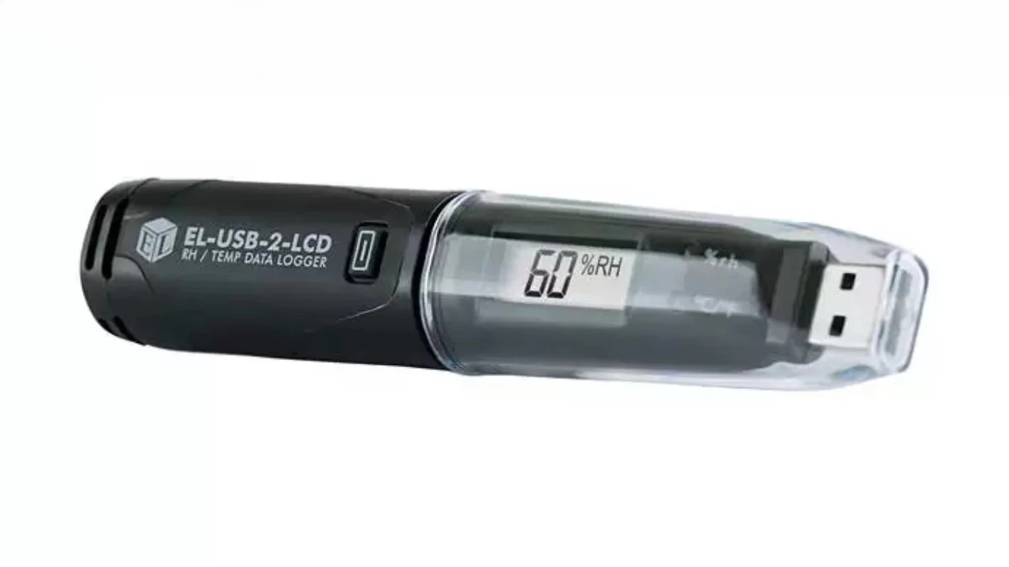 El-usb-2-lcd usb temperature and humidity recorder with lcd display can export data lascar
