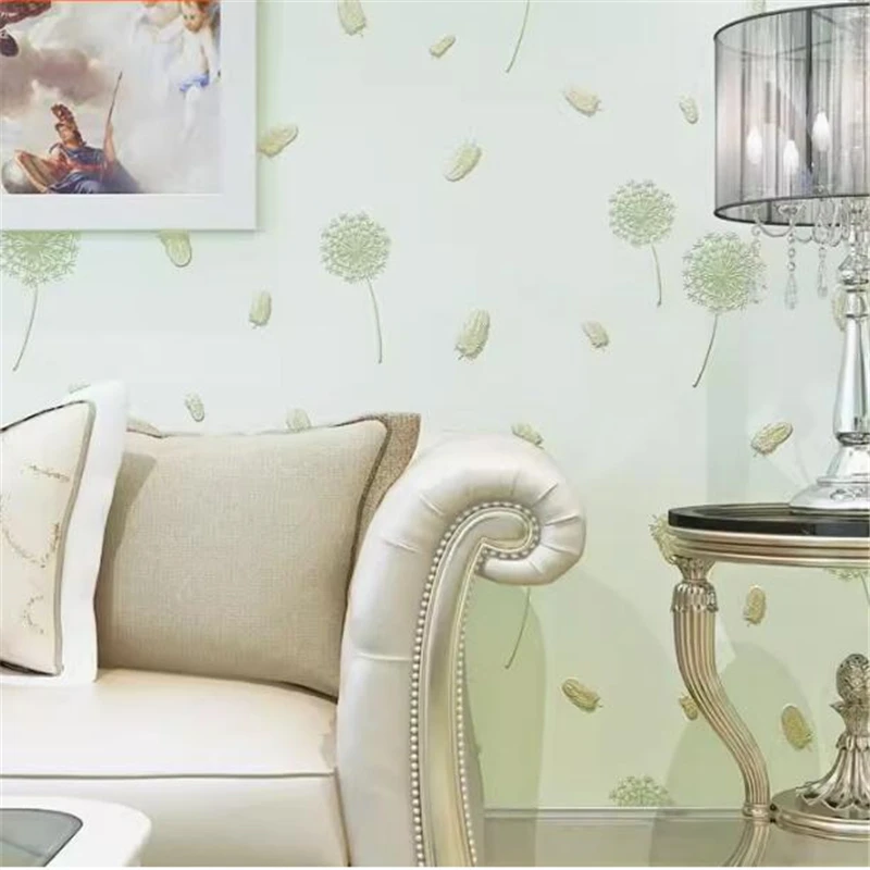 

High end small fresh wallpaper with a pastoral style warm living room papel de parede non-woven fabric small floral wall paper