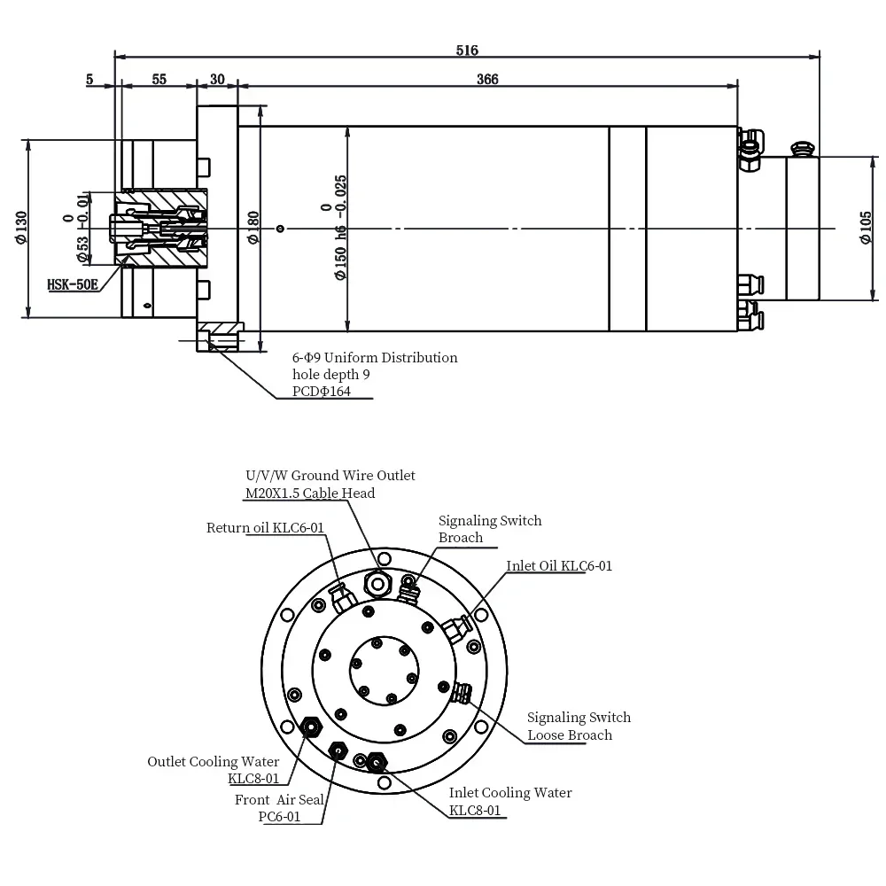 Direct Drive Electric Spindle Motor CELLS/KENTURN/ROYAL for Cnc Lathe
