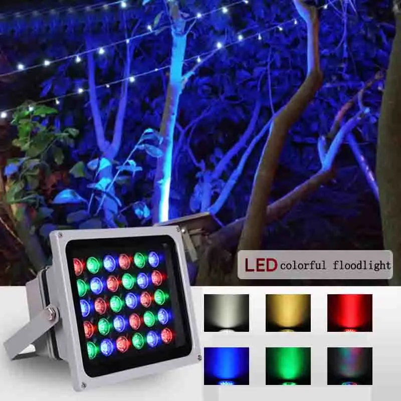 LED colorido outdoor projector impermeável, paisagem, jardinagem, pátio publicidade, licença árvore Spotlight, AC 110V, 220V