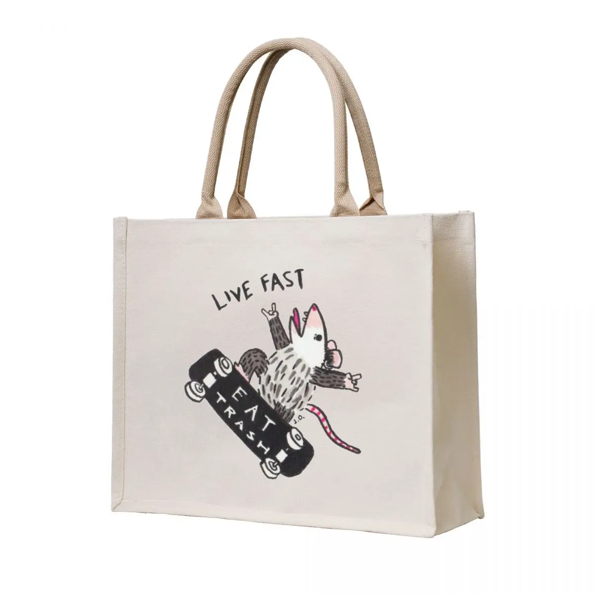 

Live Fast Eat Trash Tote Bag Lady bags Women bags bags woman 2025