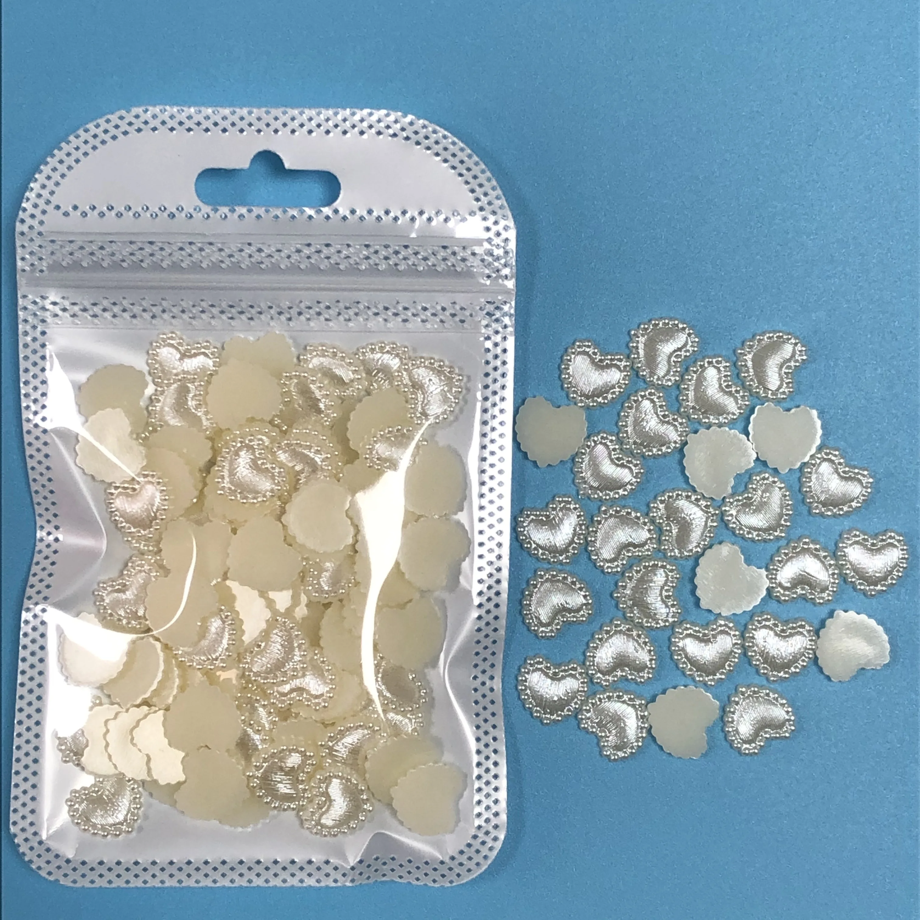 

100pcs New Trend Solid Heart-Shaped Imitation Pearl Nail Art Charms Accessories Diy Long Nail Water Cup Decorations Bulk Supply