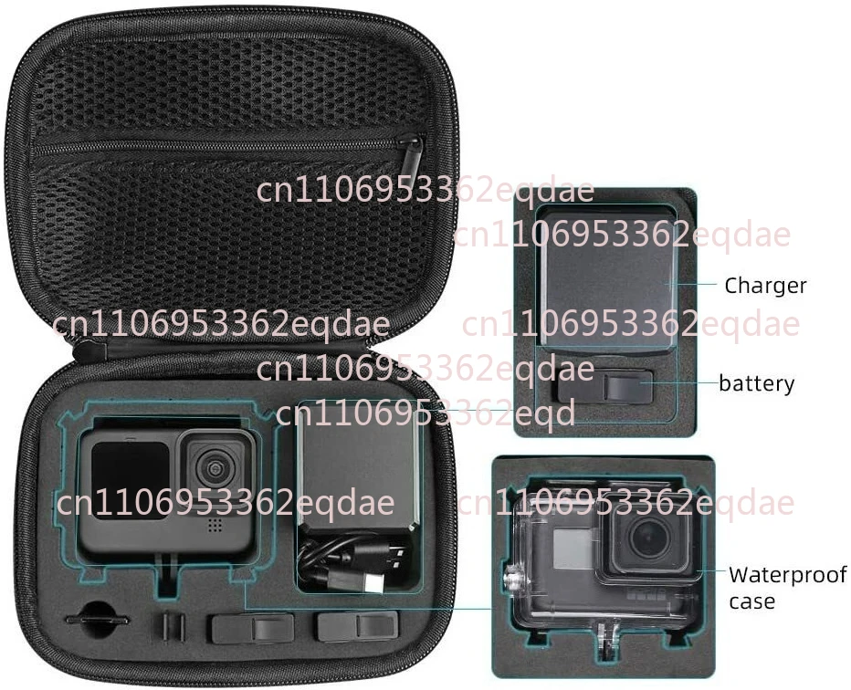 Estuche de transporte impermeable en superficie para GoPro Hero 13/12/11/10/9/8 y más