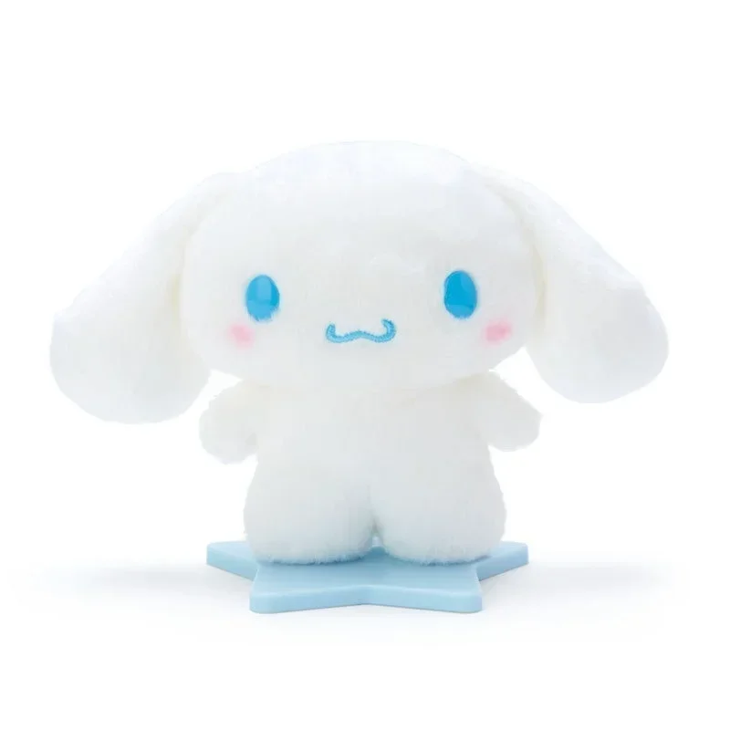 Anime Kawaii My Melody Cinnamoroll Purin Dog Kuromi Stand peluche modello giocattoli bambola carino in piedi postura giocattolo bambini compleanno