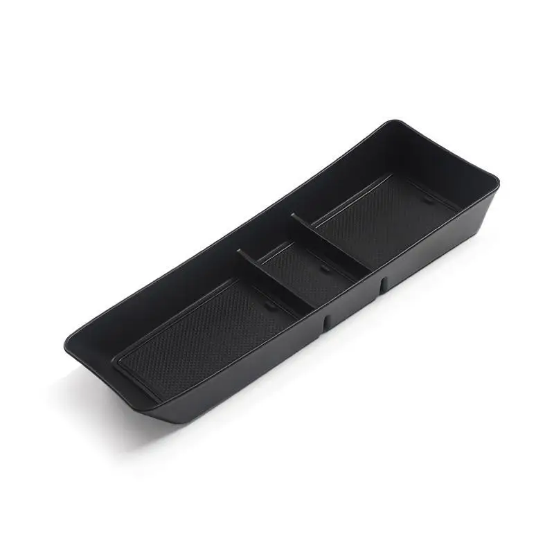 Center Console Organizer for BYD Dolphin 3 Compartment ABS with PVC Anti Slip Mats Black