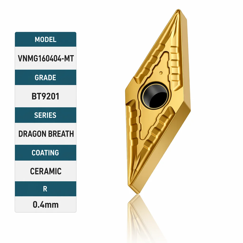 VNMG160404-MT  45# Steel,  Spring Steel, Mold Steel, 40Cr Alloy Steel and Other Common Steel Grades.Cutting Tool