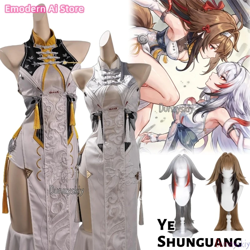

Zenless Zone Zero Ye Shunguang Cosplay תחפושות Wig Dress Headwear Carnival Game Outfit Halloween Party for Women Girls Role Play