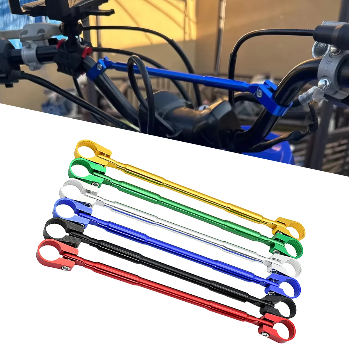 Motorcycle Balance Bar Universal 22mm CNC Aluminum Crossbar Strengthen Handlebar Extended Motorbike Reinforce Lever Accessories