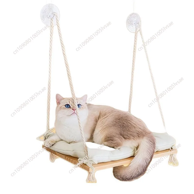 Solid wood  window habitat wooden cat hammock windowsill hanging cat autumn universal  litter cat bed  hammock