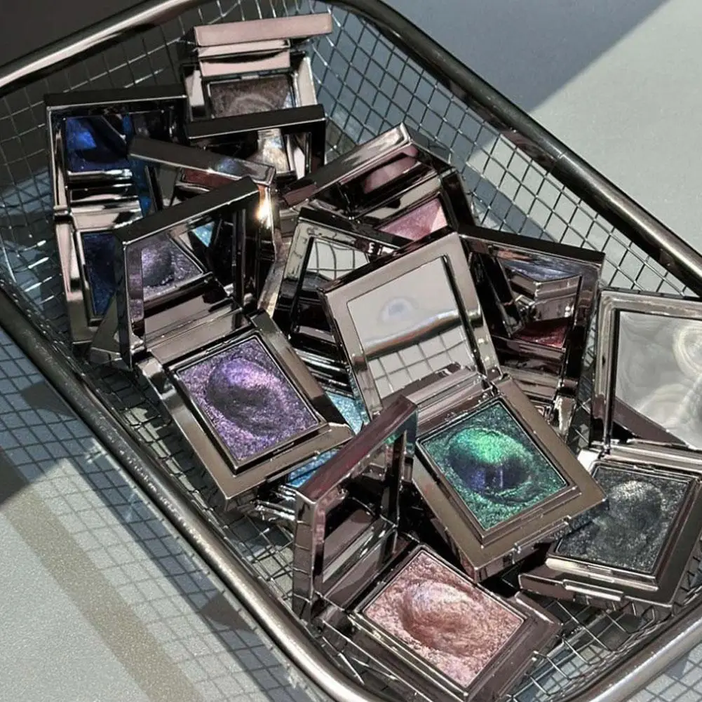 Pearl Light Single Eye Shadow Palette Dark Silver Wet Pigments Eyes Shadow Highlighter Cosmetics Pearl W6G1