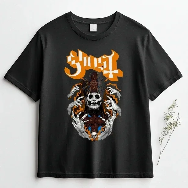 

Heavy Rock Band T-Shirts Funny Ghost BC for Men Women O Neck Summer Casual Cotton Short Sleeve Tees Fashion Streetwear Men Tops