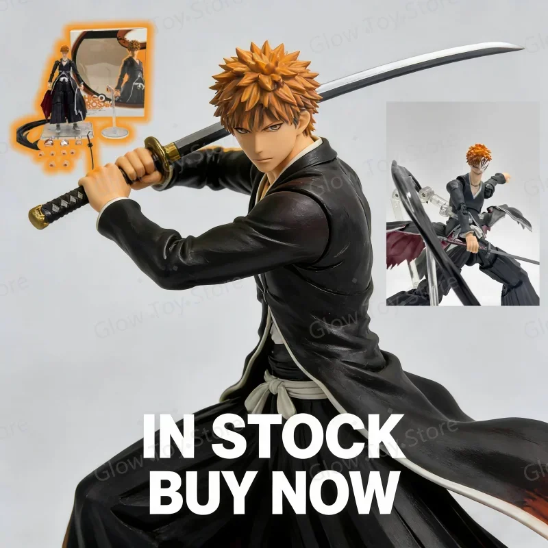 

В наличии: Горячая новинка! Фигурка BLEACH SHFiguart SHF Куросаки Ичиго Гетсугатеншо, коллекционная модель из ПВХ, игрушка-кукла
