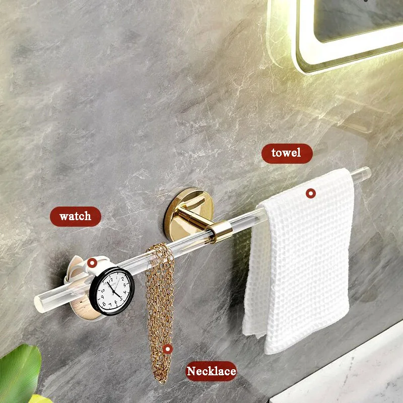 20/30/40/50CM Wall Mount Hand Towel Bar Rack Self-adhesive Toilet Roll Paper Holder Robe Hook Hanger Bathroom Accessories