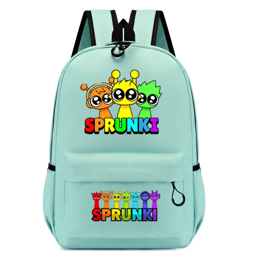 New Sprunki Fashion High Capacity Waterproof College Backpack Trendy Cartoon Laptop School Bags Cute Girl Travel Book Bag Cool