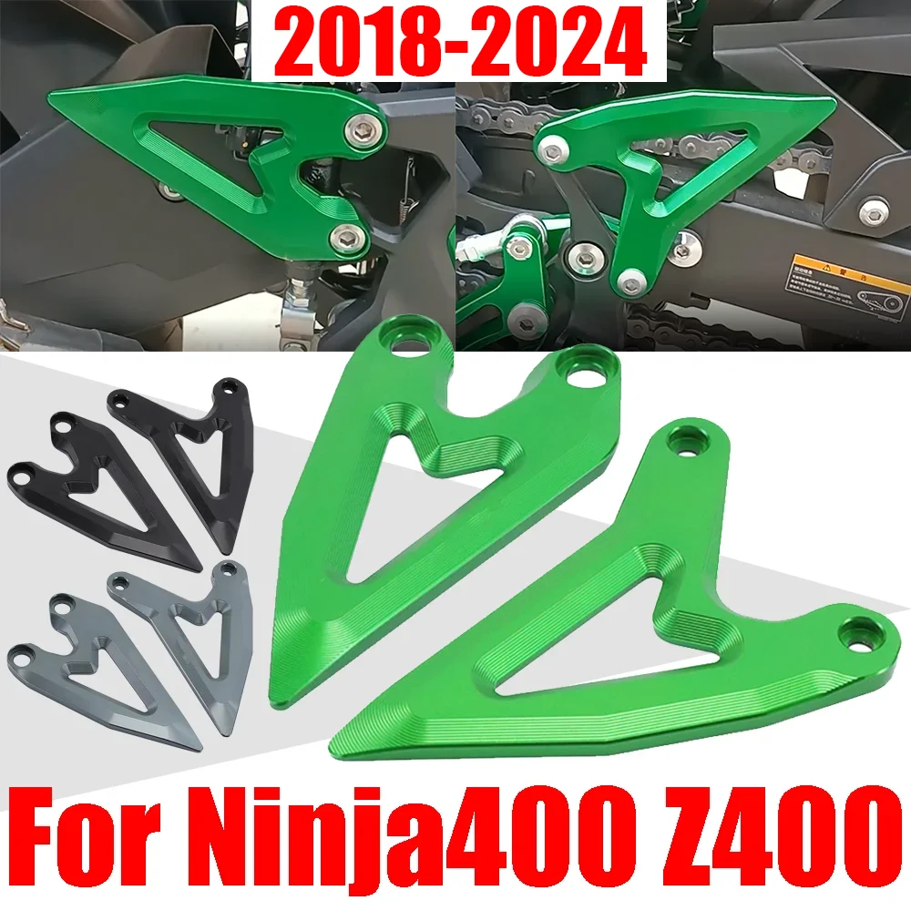 For Kawasaki Ninja 400 250 Z400 Z 400 NINJA400 2018 - 2024 Accessories Foot Peg Pedal Rear Heel Plate Guard Protective Cover