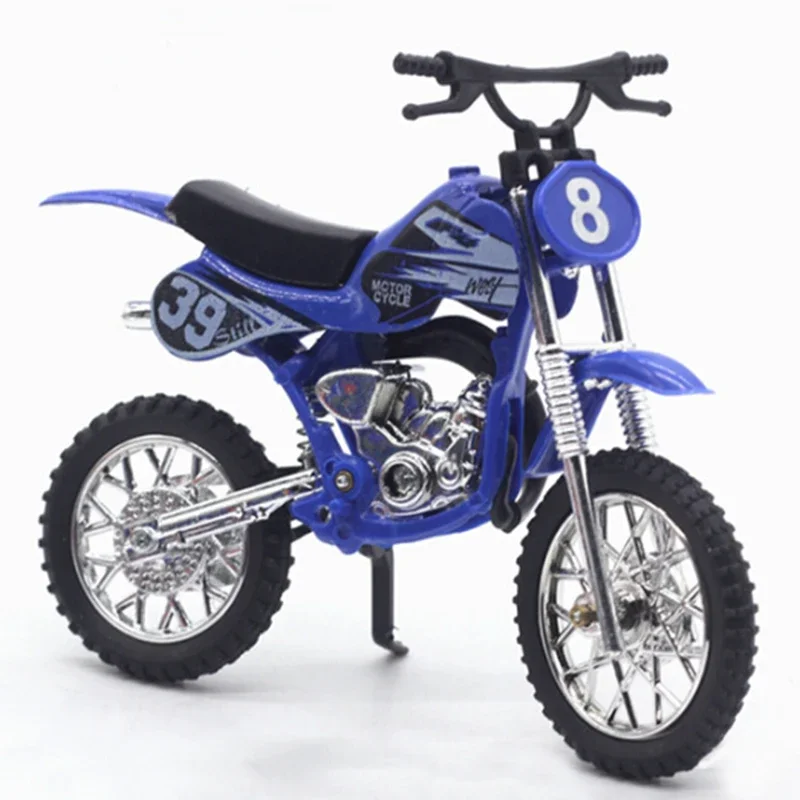 Modelo de motocicleta de Motocross de aleación simulada 1:18, juguete de aventura de imitación, modelo de motocicleta de aleación, decoración del