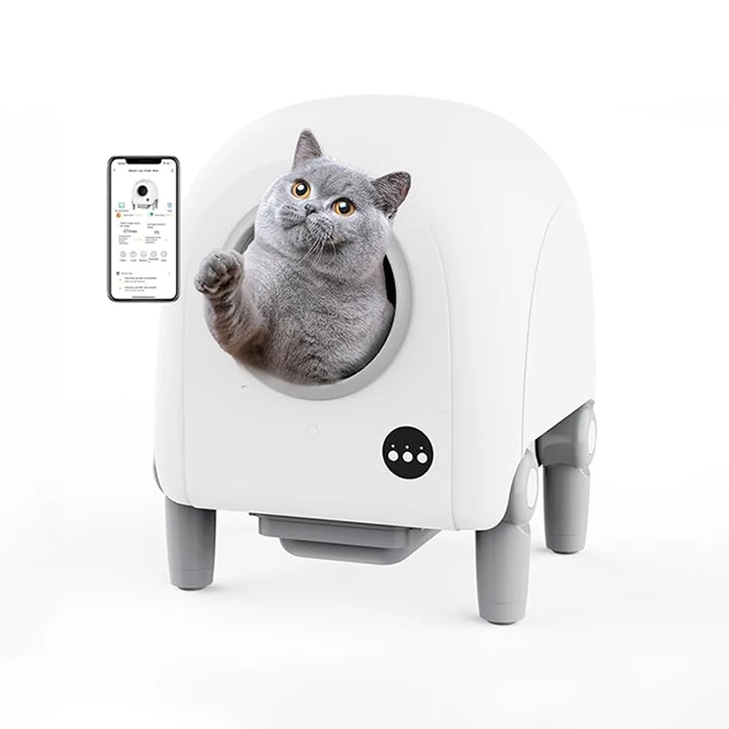 

Self-Cleaning Litter Box Video App Control Deodorant Real-Time Interactive Cat Toilet with Camera