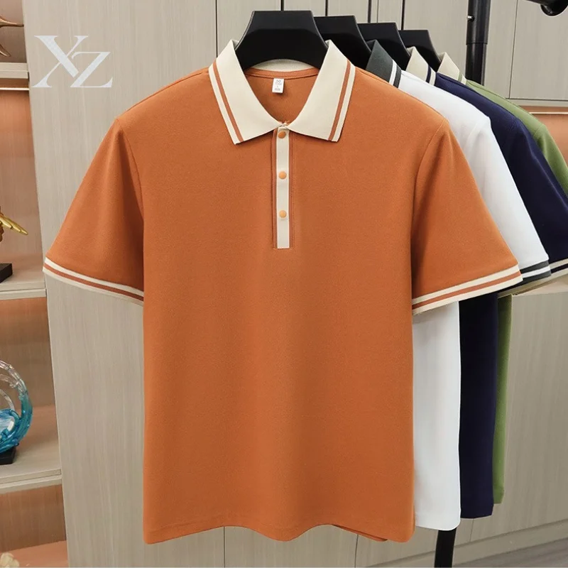 Opening Sale |Men's Summer Polo Shirt Contrast Trim Short Sleeve T-Shirt Casual Business Work Tops Breathable Comfort Fit 4 Colo