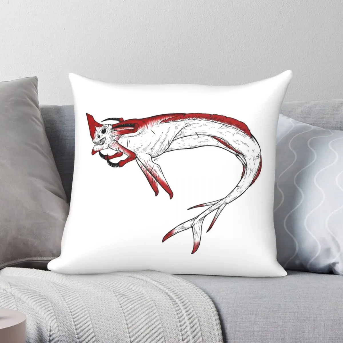 Subnautica жнец Leviathan подушка чехол полиэстер Лен бархат печатный молния декоративная домашняя Подушка Чехол 45x45