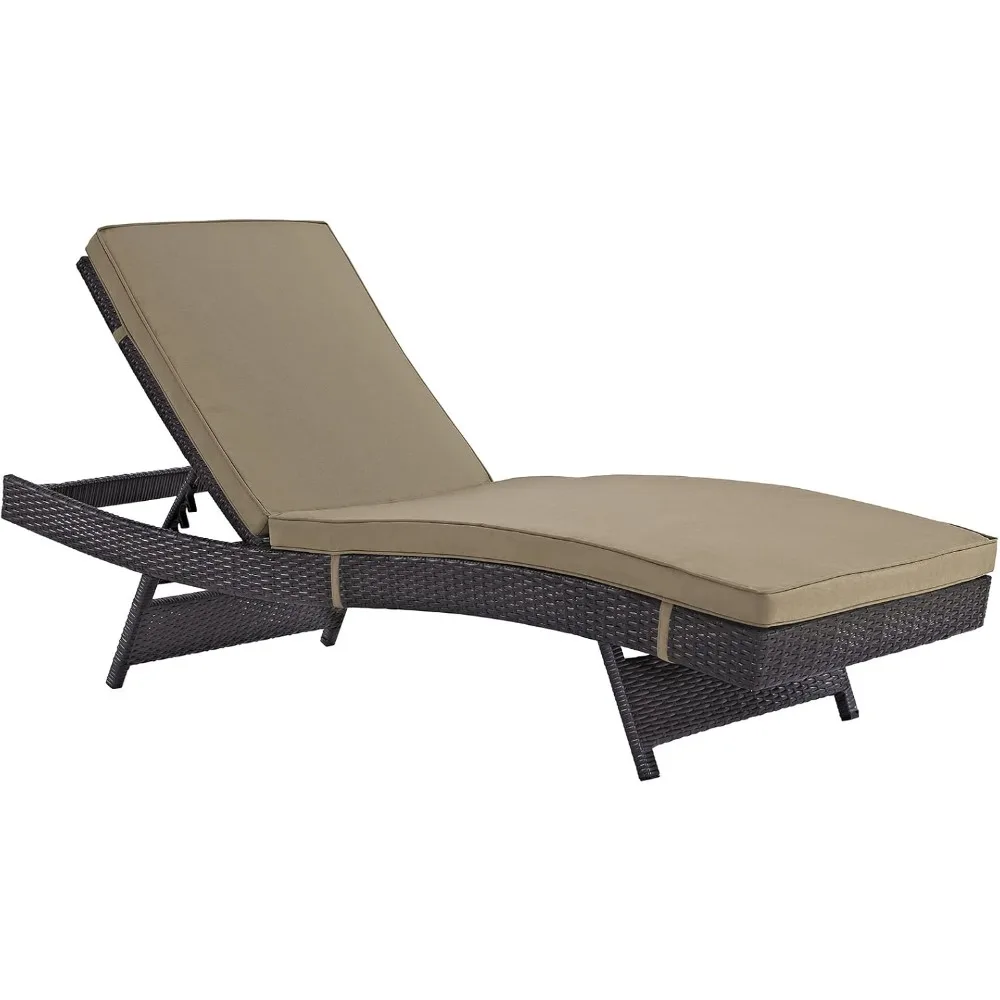 

Modway Peer Outdoor Patio Chaise, Espresso Mocha