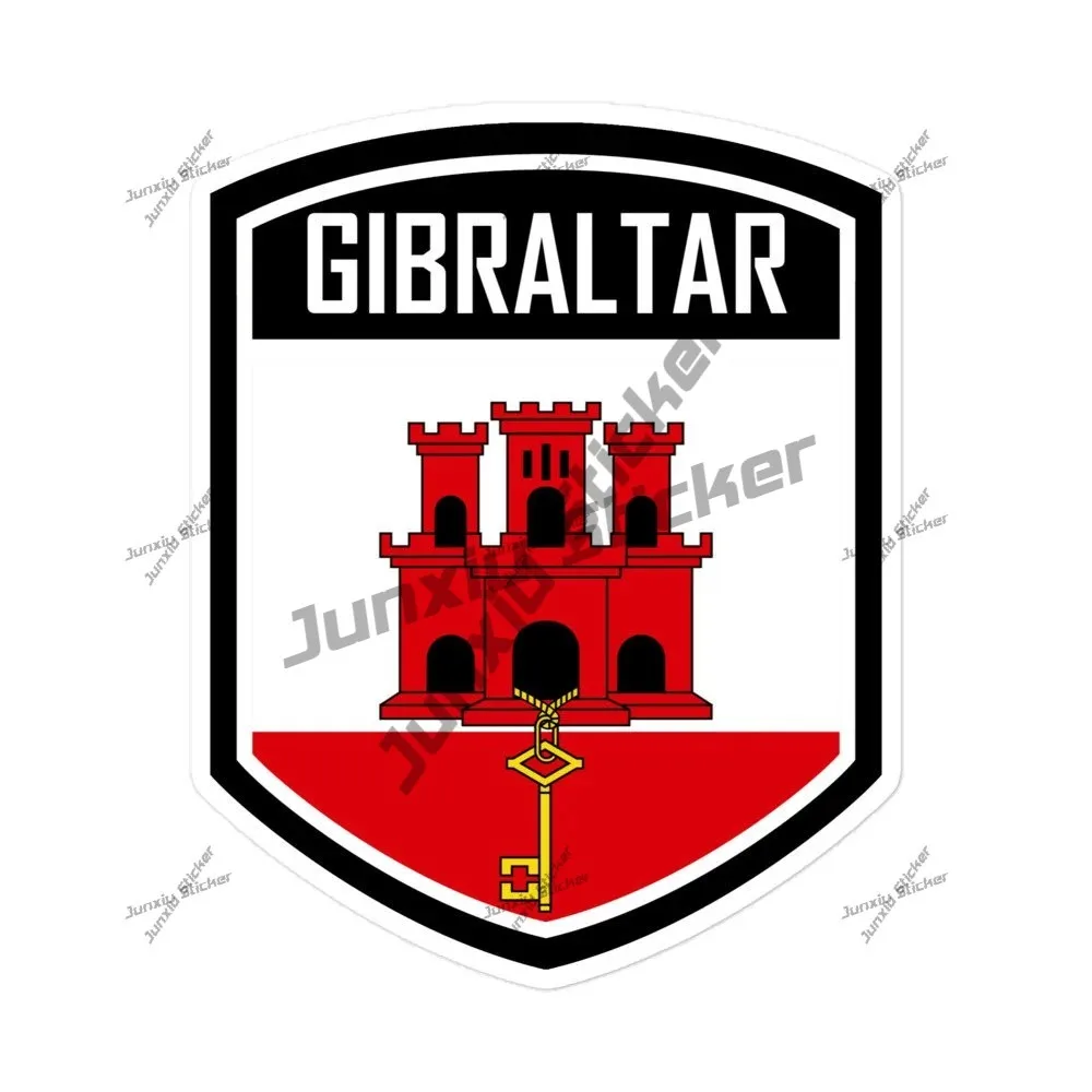 

Gibraltar Flag Emblem Stickers Funny Outdoor Waterproofing Cute Car Window Durable Adhesive Sticker No Fading Car Styling For