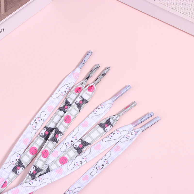1 ペアかわいいクロミシナモロール靴ひもアニメ漫画ファッションフラット靴ひもアクセサリーギフトおもちゃ 120