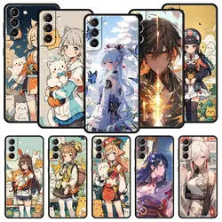 Genshin Impact Wanderer Phone Case For Samsung Galaxy S24 S23 S22 S20 Ultra S21 FE 5G S10 S9 Plus S10E Soft Silicone Cover
