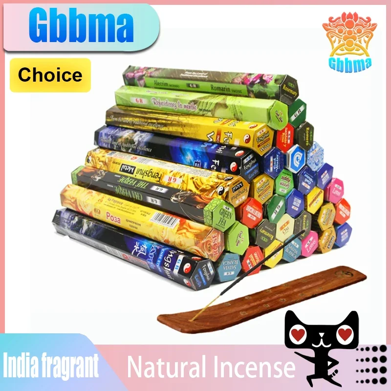 Gbbma 20-Sticks Indien-Kokosnuss-Räucherstäbchen, Sandelholz, Haushalt, Schlafzimmer, Toilette, Toilette, Adlerholz, tibetische Linie, Aromatherapie