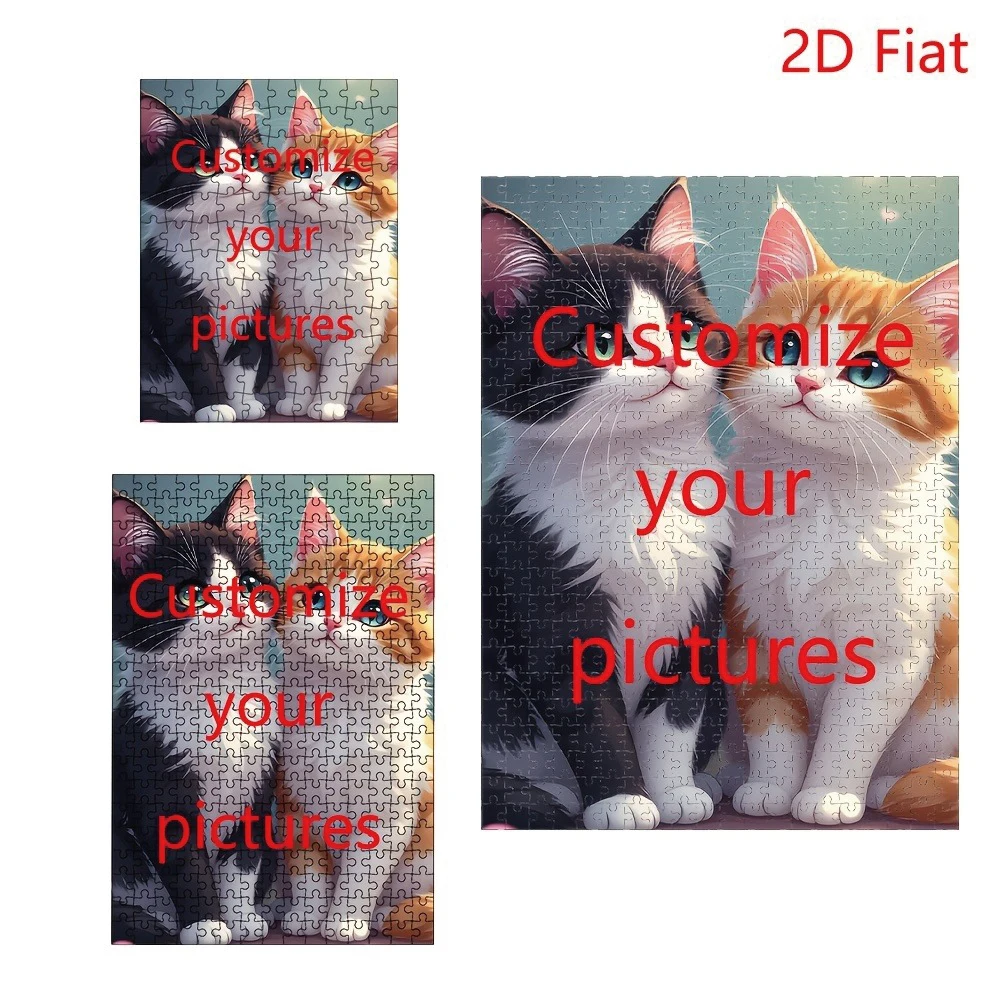 35/300/500/1071pcs Personalized Custom Photo Puzzle Pet Photos Christmas Valentine's Day Anniversary Gift
