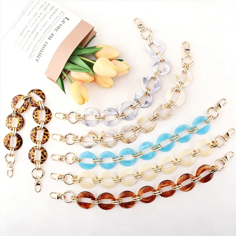 

40/60/120cm Acrylic Handbag Chains DIY Shoulder Bag Strap Purse Hanging Handles Chains Bag Parts Accessories