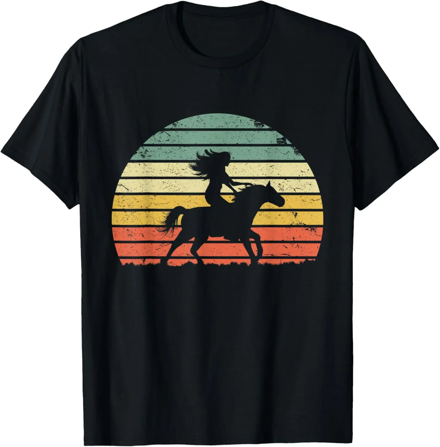 

Girl Horse Riding Shirt Vintage Cowgirl Texas Ranch T-Shirt
