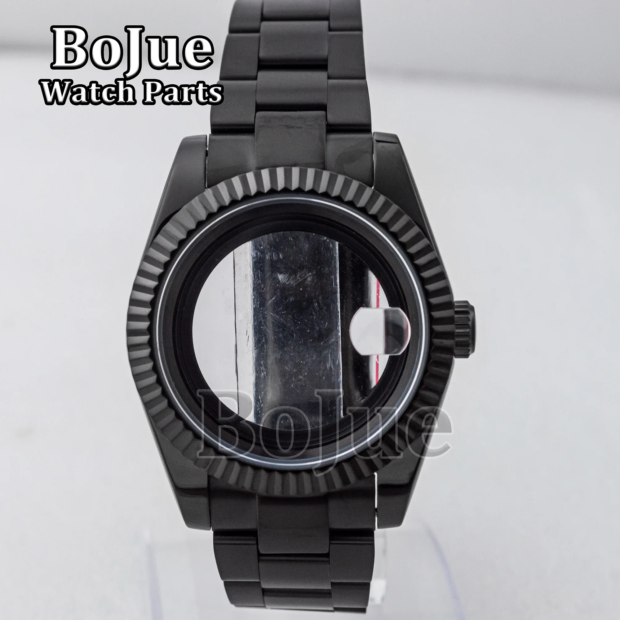 

Black 36/39mm Watch Case 10ATM Waterproof Stainless Steel Jubilee Strap Bracelet Sapphire Glass For NH34 NH35 NH36 Movement