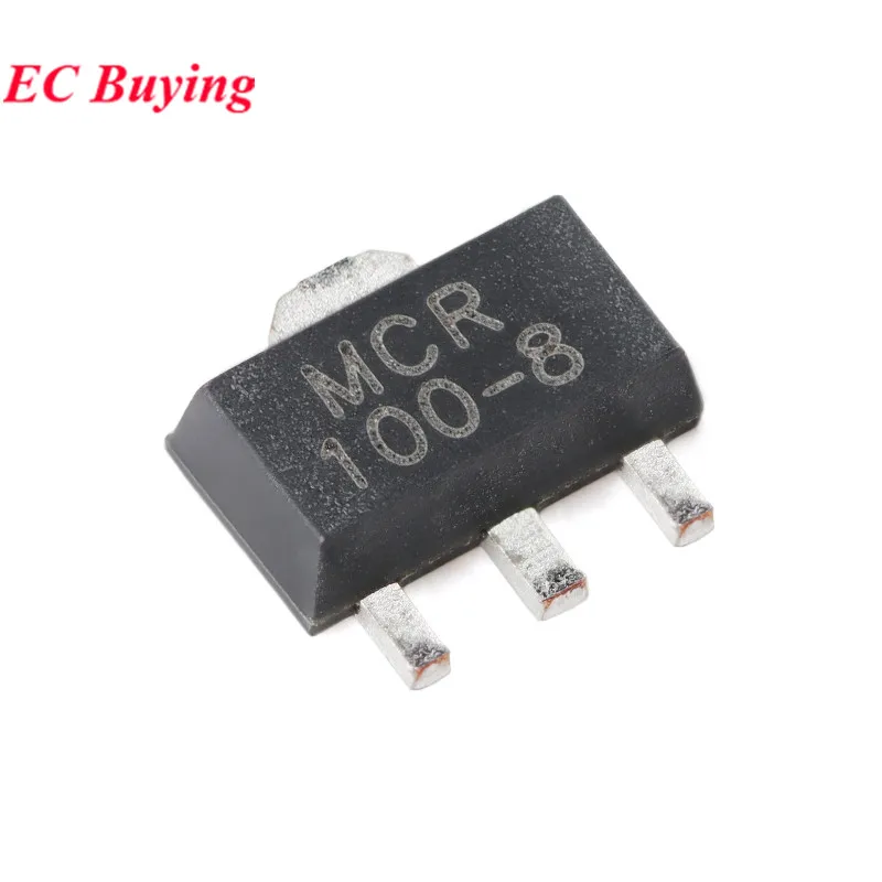 50pcs/5pcs MCR100-8 MCR 100-8 MCR100 SOT-89 SCRs 600V 0.8A 800mA Silicon Controlled Rectifier Thyristor New Original