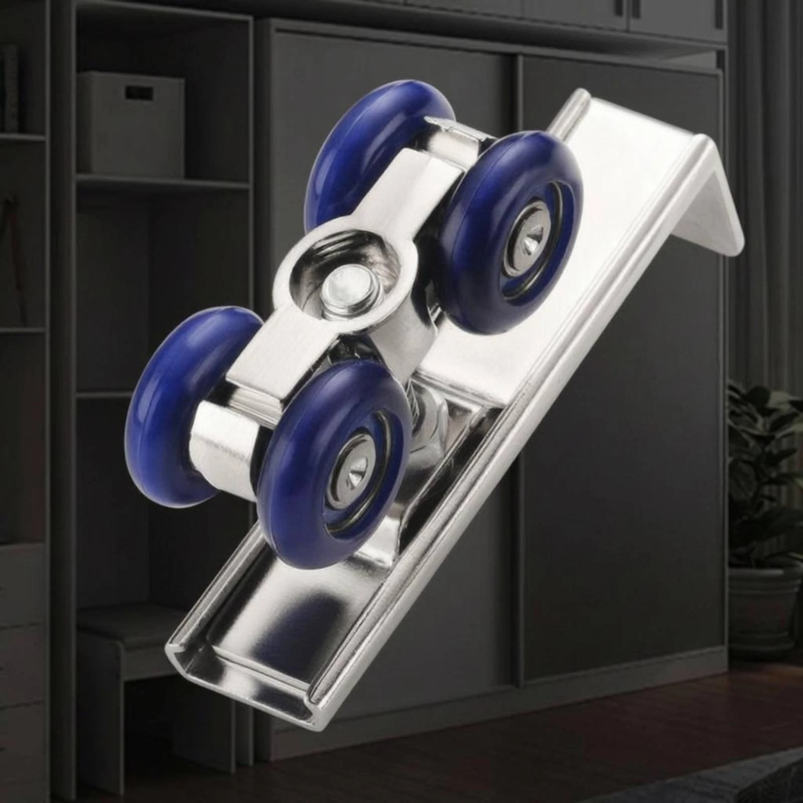 

Sliding Door Hanger Rollers 4-Wheel Stainless Steel Sliding Door Rollers 40 Kg Load Capacity Effortless Rolling