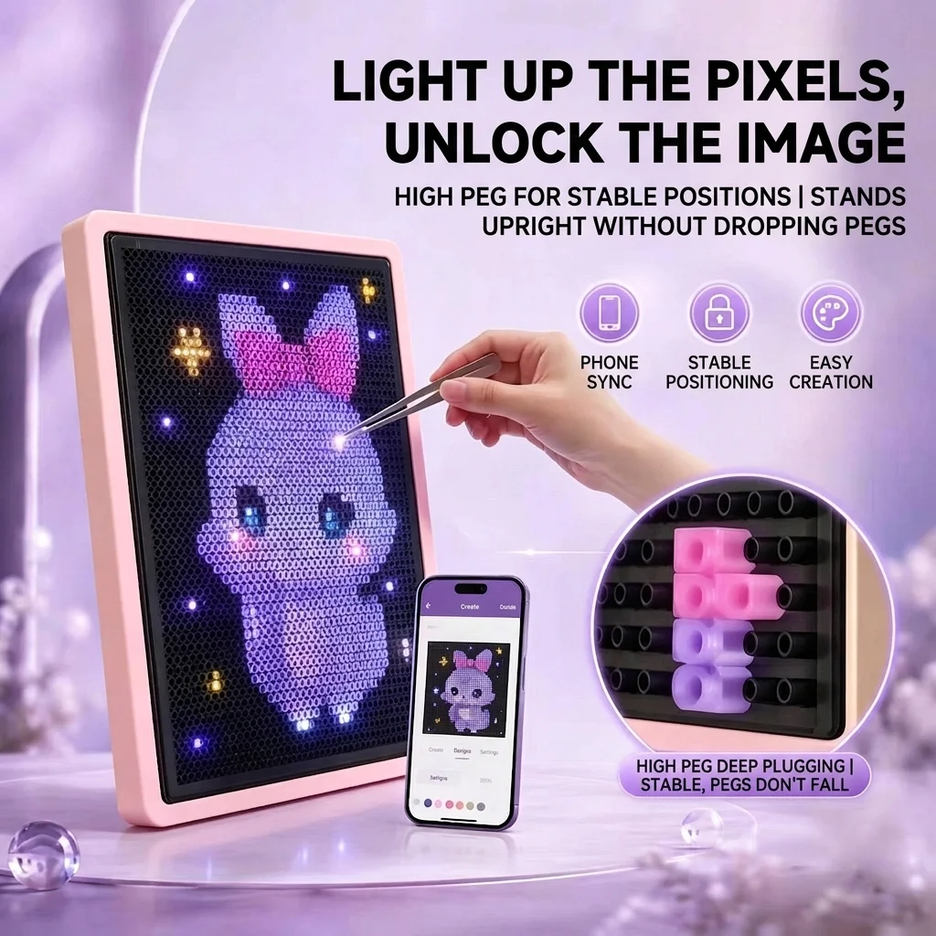 Intelligent Puzzle Board LED Eye Protection Automatic Precise Alignment Manual DIY APP Guidance Special Board