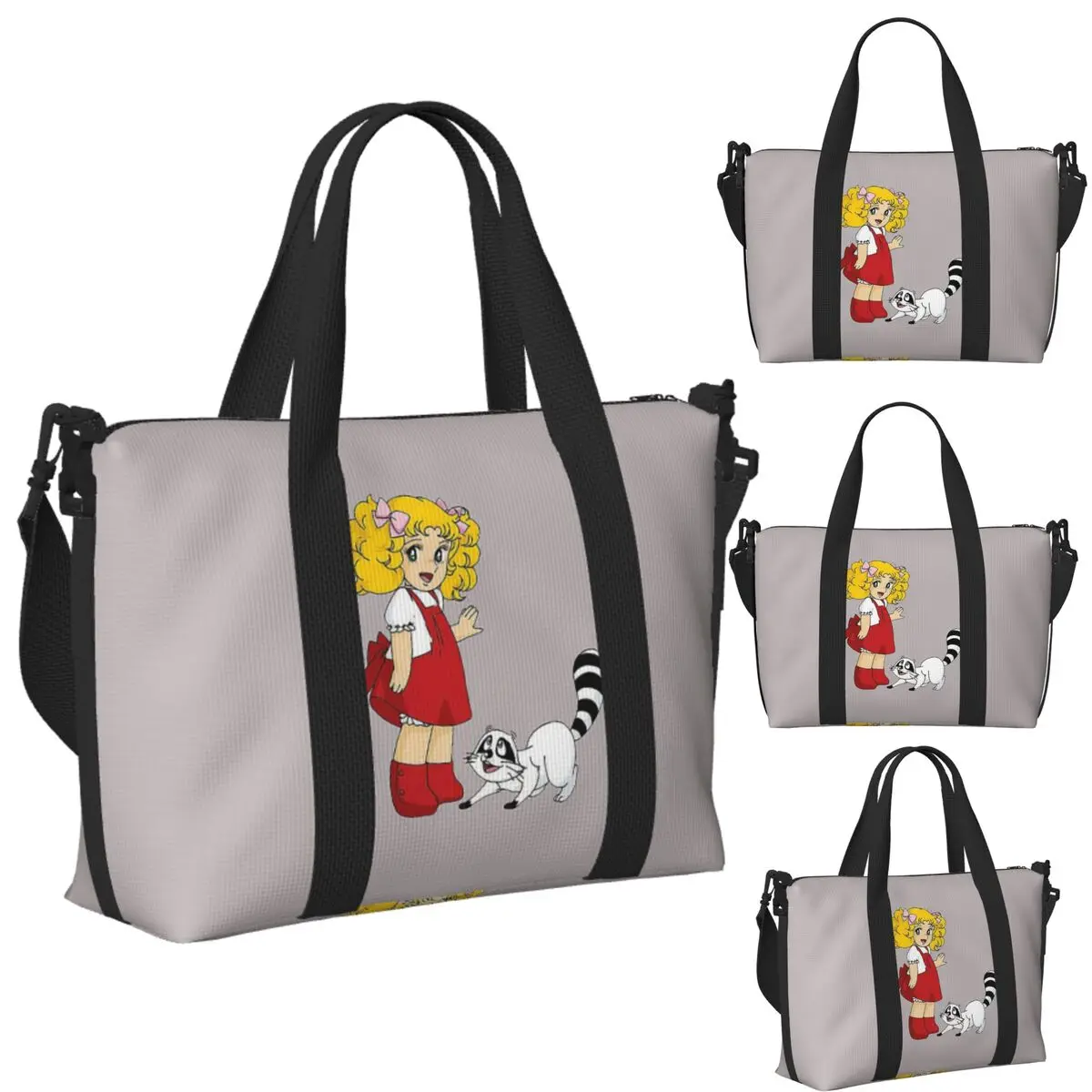

Custom Candy Candy Snow Capucin Beach Travel Bag Large Capacity Tote Bags for Gym Sport Women Shopping Duffle Shoulder Bag