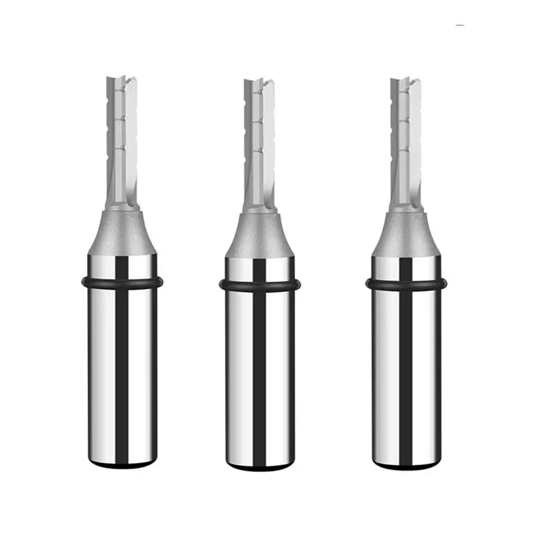 

ABBN-Carbide TCT Trimming Straight Milling Cutter(3PCS) 1/2 Shank For MDF For Woodworking Carving Engraving Router Bits CNC Tool