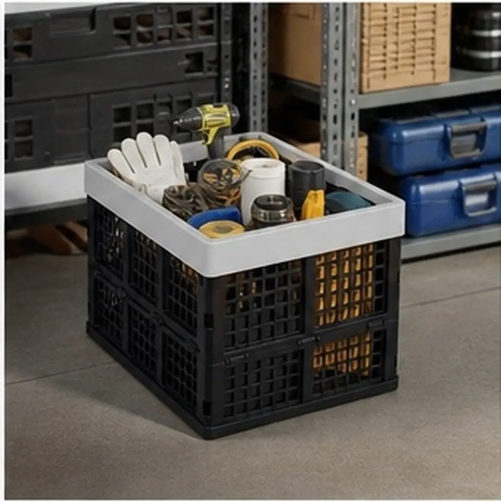 Foldable Storage Box Large Capacity Collapsible Organizer for Home Car Garage Storage Container Efficient Space Saver